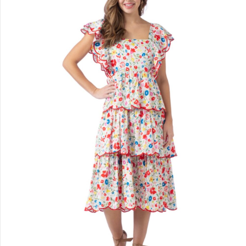 Crosby by Molly Burch Frida Blossom Ruffle Dress